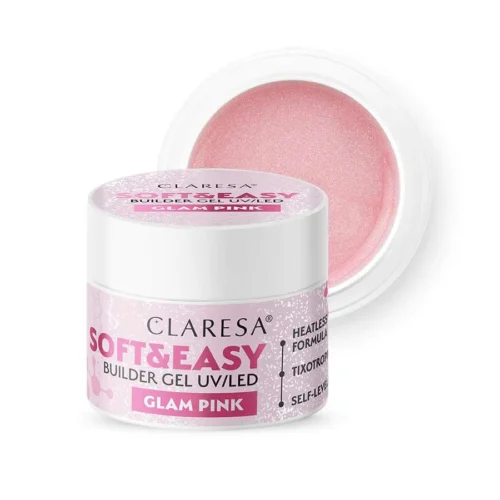 foto builder gel soft and easy glam pink claresa