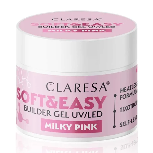 foto builder gel soft and easy milky pink claresa