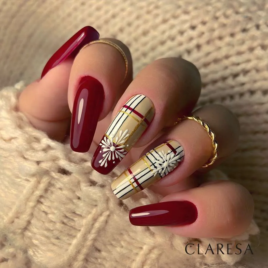 foto claresa manicura cozy red 103 1000 paint black