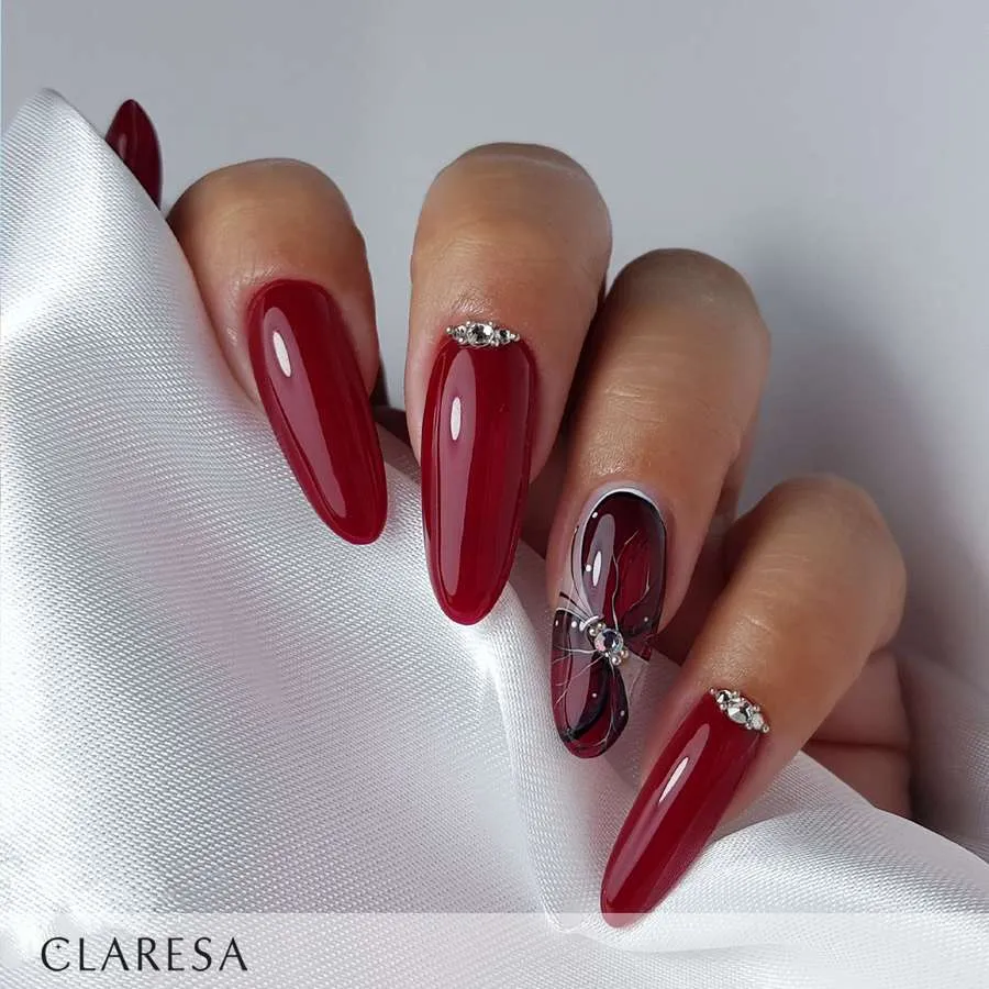 foto claresa manicura cozy red