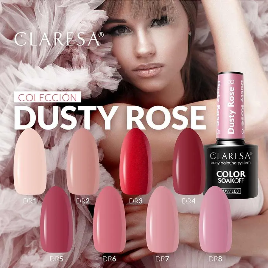 foto claresa manicura dusty rose dr1 dr2 dr3 dr4 dr5 dr6 dr7 dr8