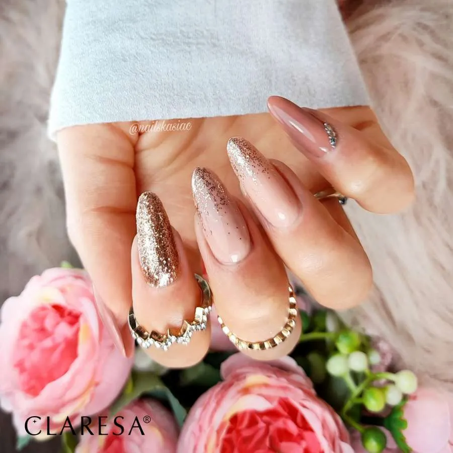 foto claresa manicura frosting brigh gold