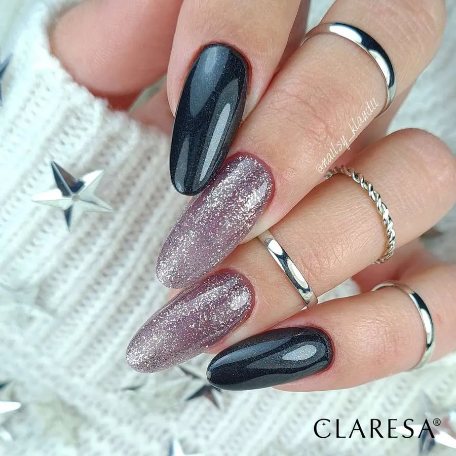 foto claresa manicura galaxy black
