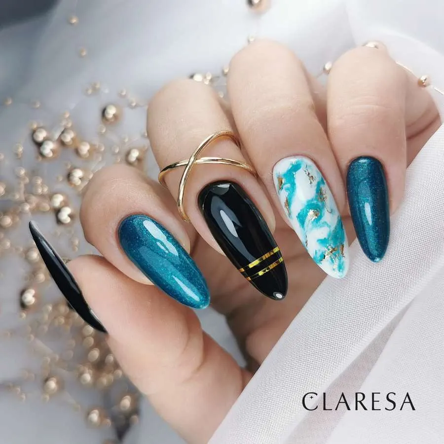 foto claresa manicura galaxy green black 900