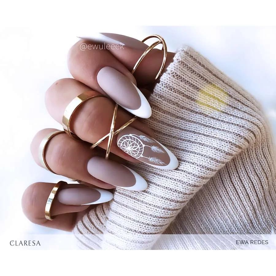 foto claresa manicura nude 110 paint gel white