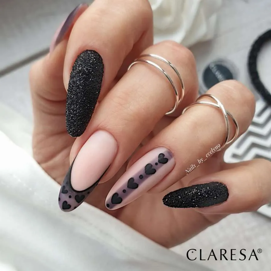 foto claresa manicura stardust black