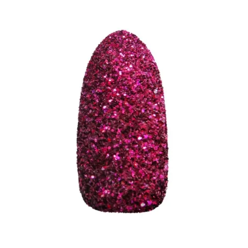 foto decoracion de uñas frosting dark pink claresa