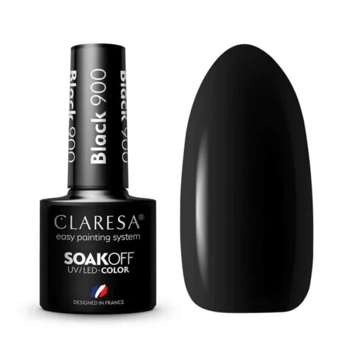 foto foto esmalte semipermanente negro claresa 900