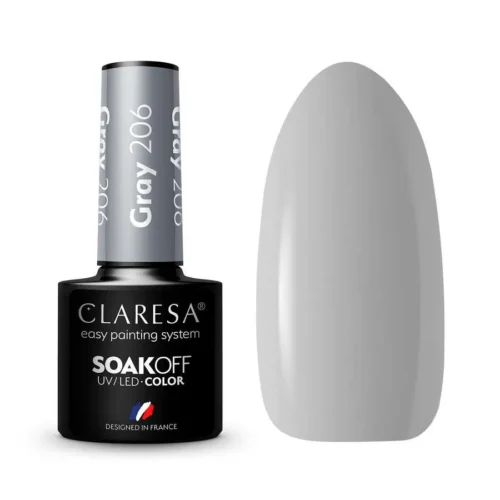 foto esmalte semipermanente gris claresa 206