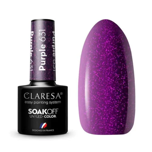foto foto esmalte semipermanente morado claresa 631