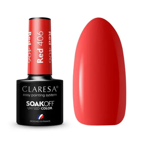 foto foto esmalte semipermanente rojo claresa 406