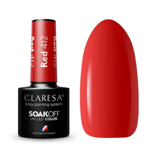 foto foto esmalte semipermanente rojo claresa 412