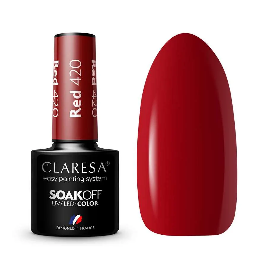 foto foto esmalte semipermanente rojo claresa 420