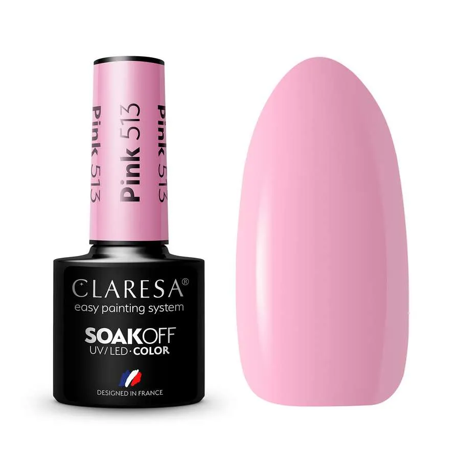 foto esmalte semipermanente rosa claresa 513