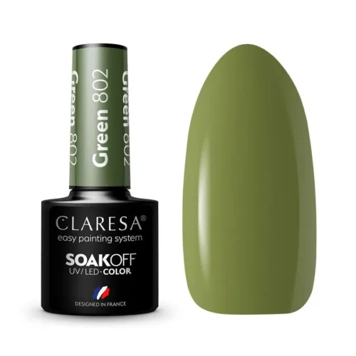 foto foto esmalte semipermanente verde claresa 802