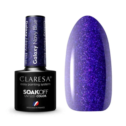 foto esmalte semipermanente galaxy claresa navy blue