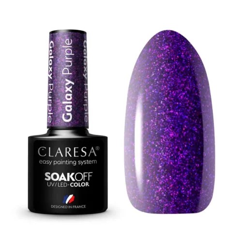foto esmalte semipermanente galaxy claresa purple