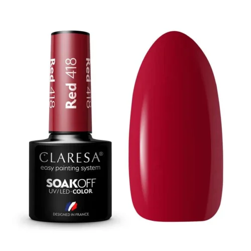 foto esmalte semipermanente rojo claresa 418