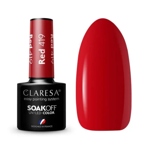 foto esmalte semipermanente rojo claresa 419