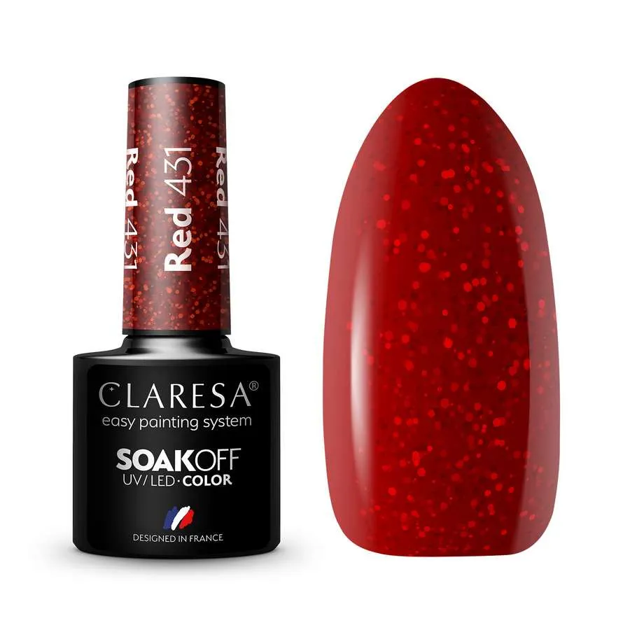 foto foto esmalte semipermanente rojo claresa 431