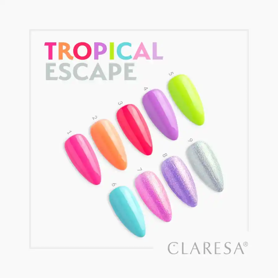 imagen esmalte semipermanente tropical escape claresa tonos