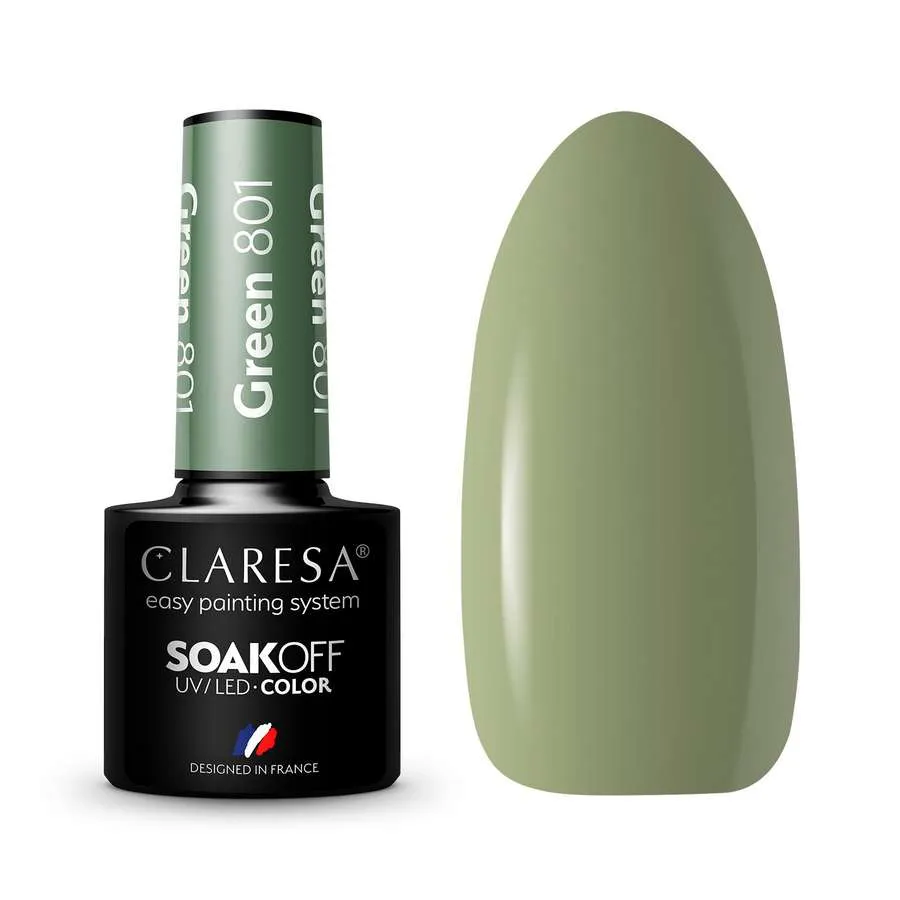 foto foto esmalte semipermanente verde claresa 801