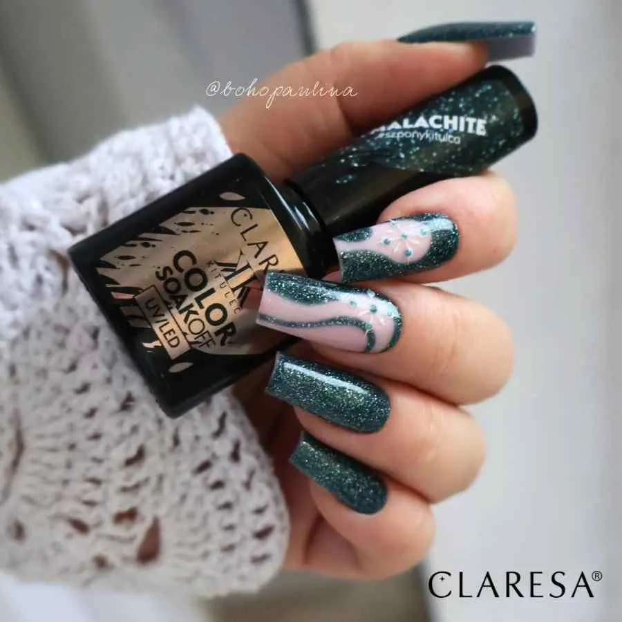 imagen manicura esmalte semipermanente kitulec malachite claresa