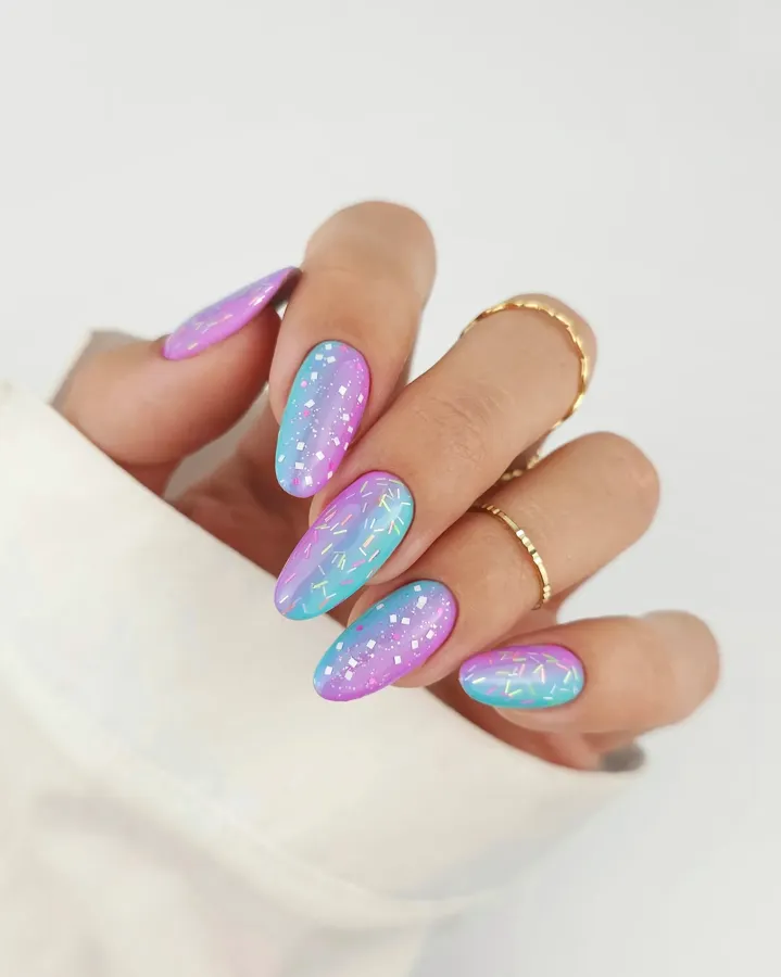 imagen manicura top coat semipermanente sweet crush candy rainbow no wipe claresa