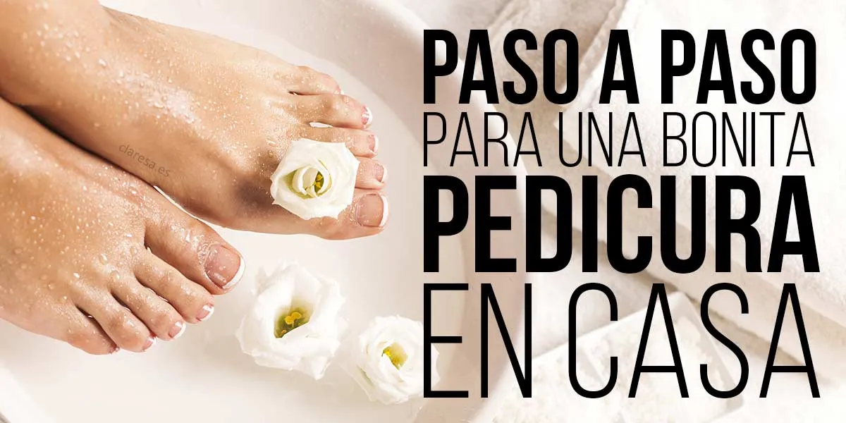 foto paso a paso para una bonita pedicura en casa