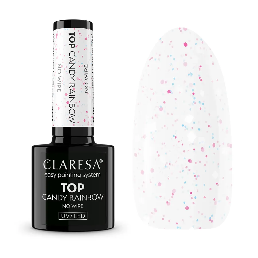 imagen top coat semipermanente candy rainbow no wipe claresa