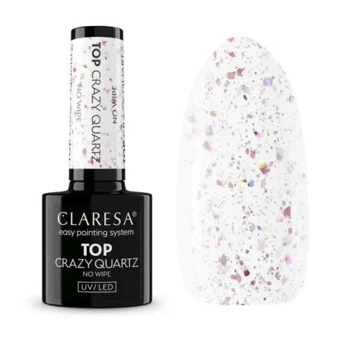 imagen top coat semipermanente crazy quartz no wipe claresa